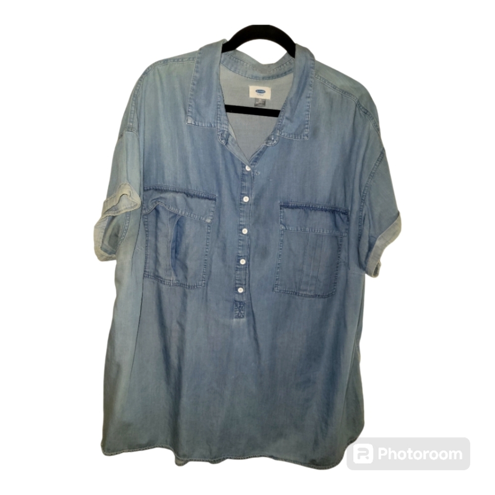 Old Navy Cambray Shirt Dress Women's Size 3X - Picture 2 of 10